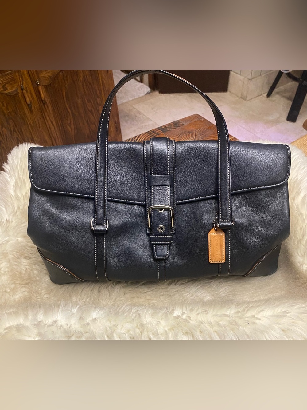 Vintage Coach Hamptons Satchel -9268